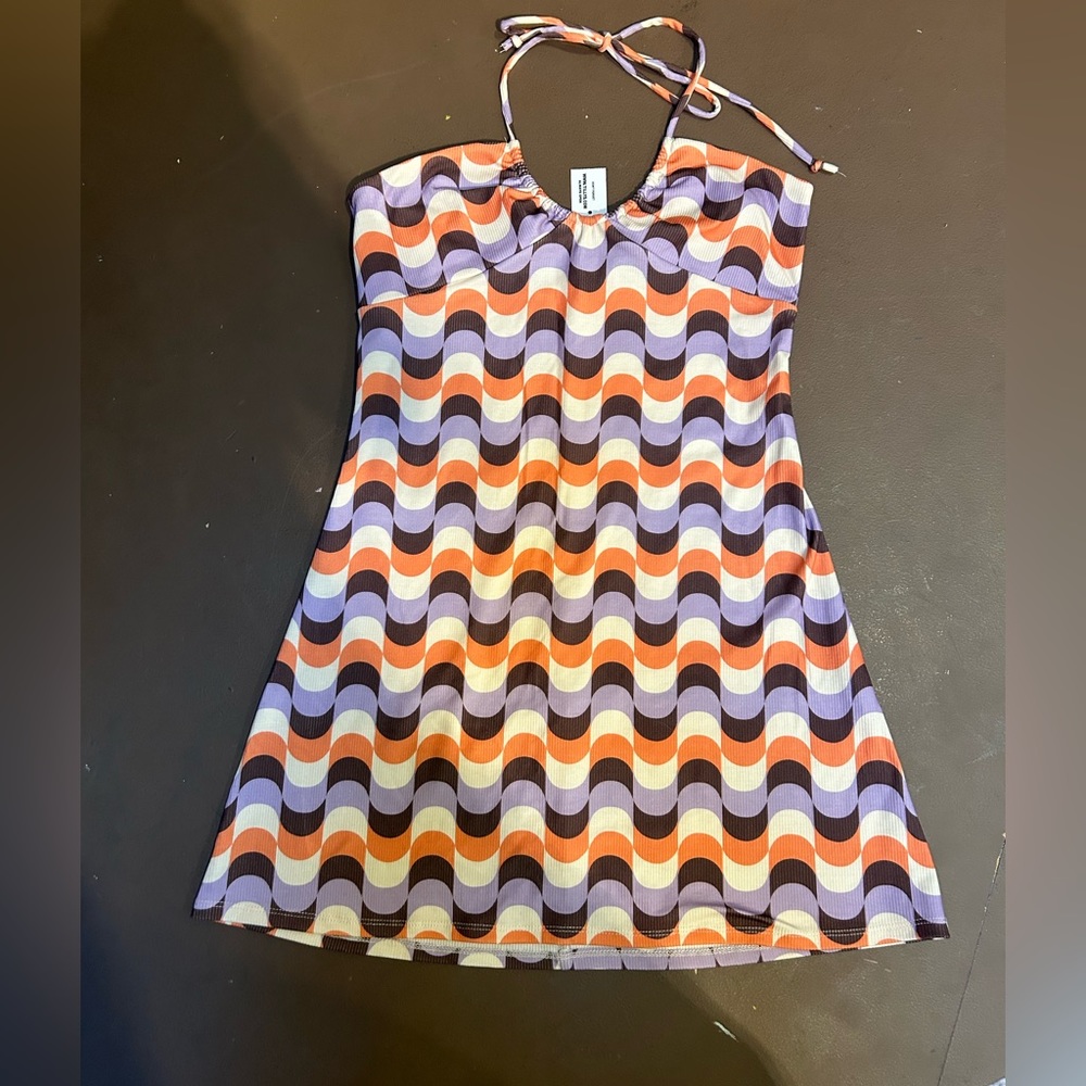 Multicolor Halter Dress